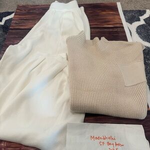 Amazon Essentials Cream Track Pants and Lounge Set